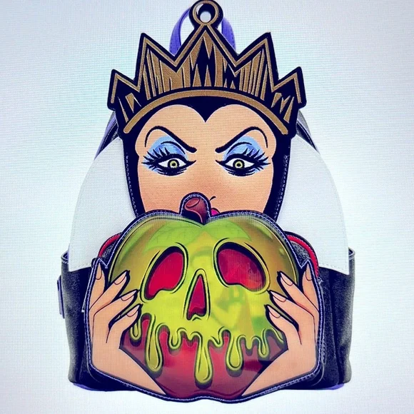 ? LOUNGEFLY EVIL QUEEN VILLAINS SCENES MINI BACKPACK AND WALLET ? LOUNGEFLY Disney Villains Scenes Evil Queen Mini Backpack  main image 2